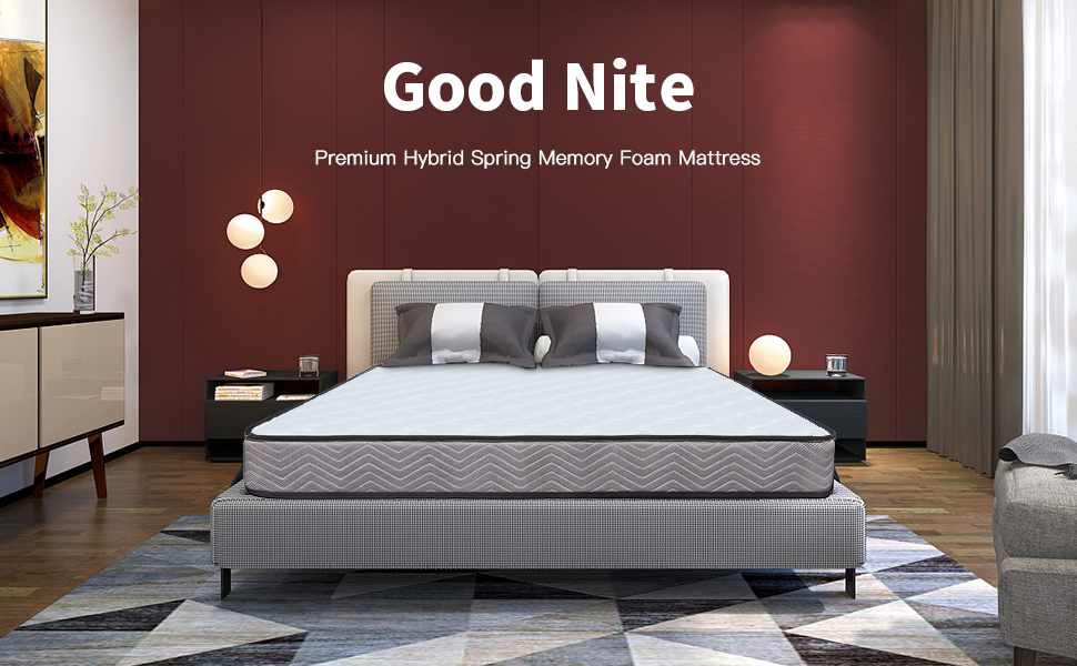 Good Nite Double Mattress 4FT6 Memory Foam Spring Mattress Breathable