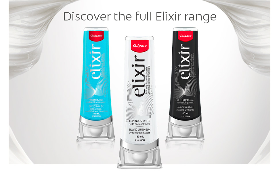 Colgate Elixir Luminous White Toothpaste, 80 mL Amazon.ca Health & Personal Care