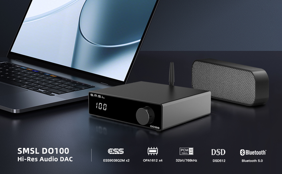 ورودی کواکسیال نوری RCA خروجی XLR با وضوح بالا DAC متعادل با کنترل از راه دور SMSL