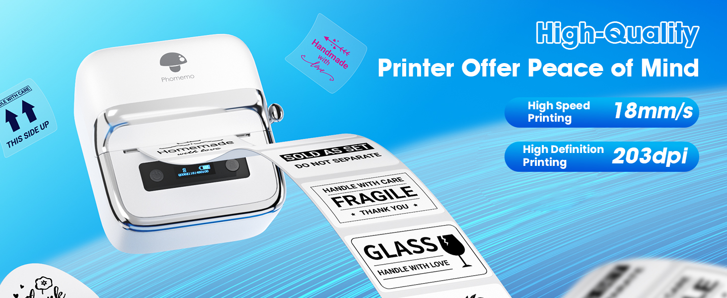 Phomemo M250 Label Maker Machine with Tape, 3 Inch Thermal