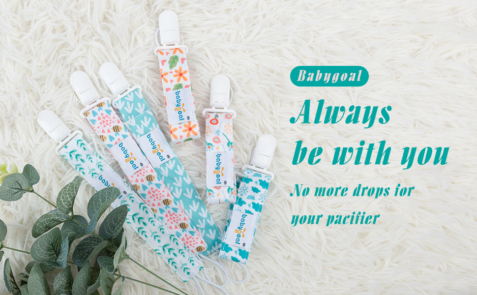 Babygoal Plastic Pacifier Clips for Boys, 6 Pack Pacifier Holder Fits