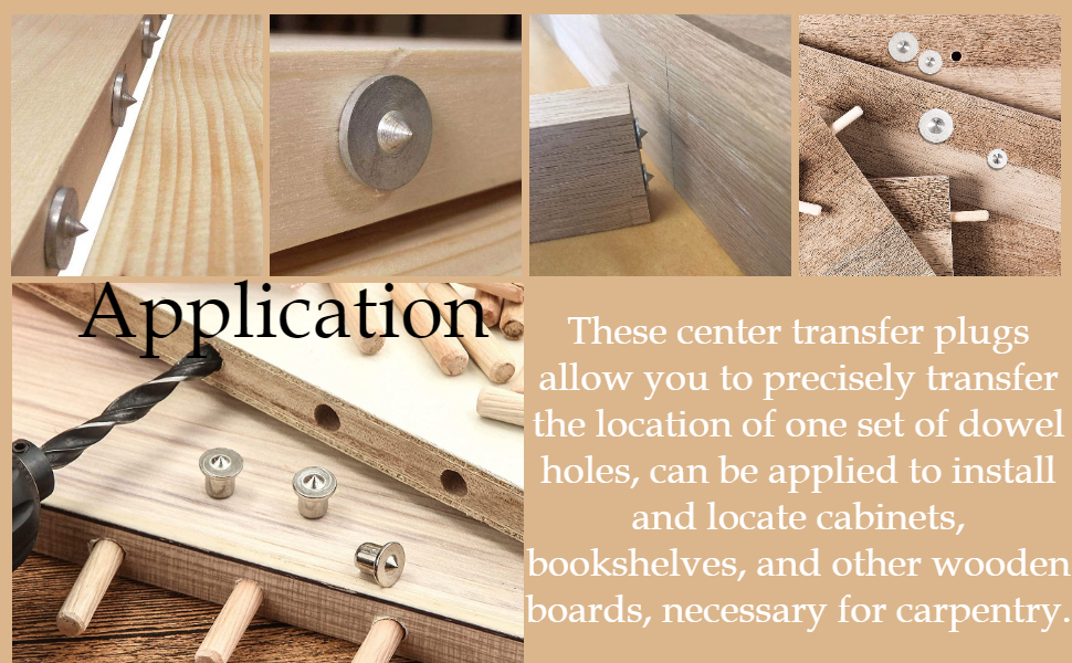 8pcs Dowel Pin Center, Woodworking Alignment Tool Points Marker Drill