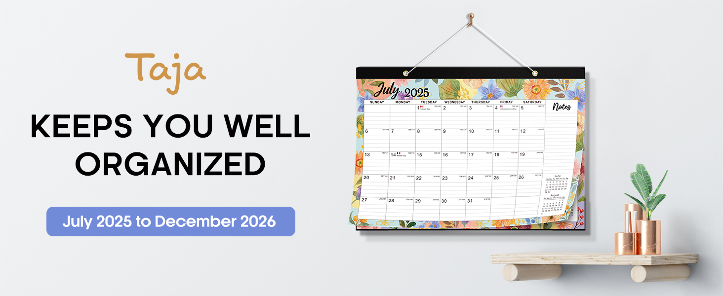 desk calendar 2025-2026