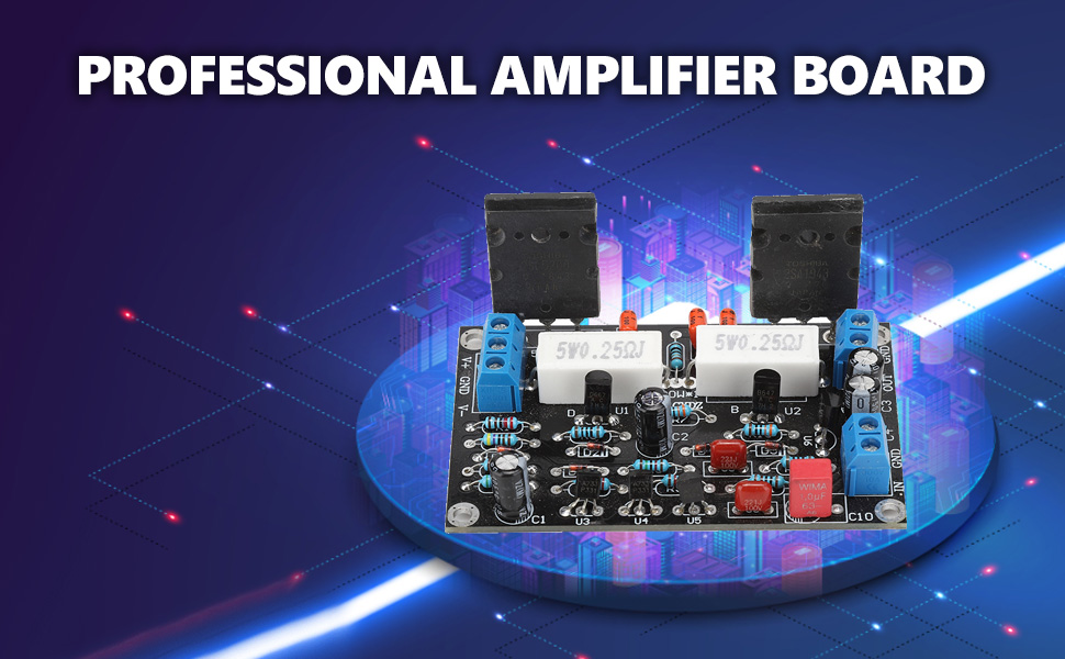 Amplifier Board,2SC5200+2SA1943 Power Amplifier Board 100W