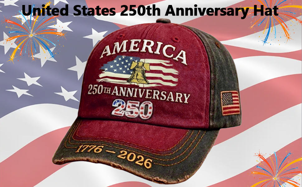 United States 250th Anniversary Red Cap