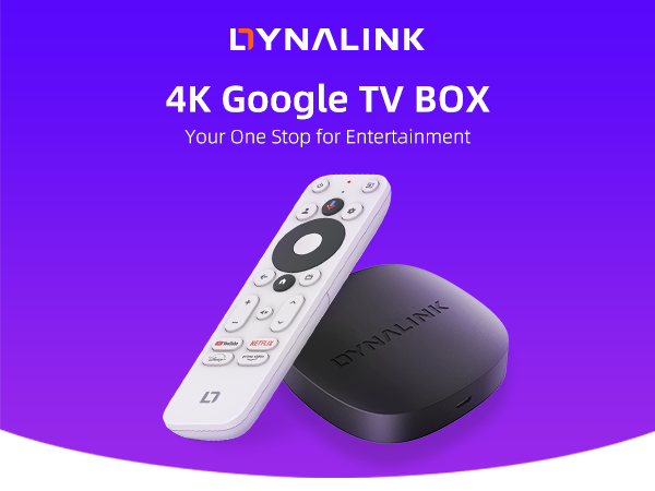 Amazon.com: Dynalink Google 電視盒,4K UHD 智慧型串流媒體播放