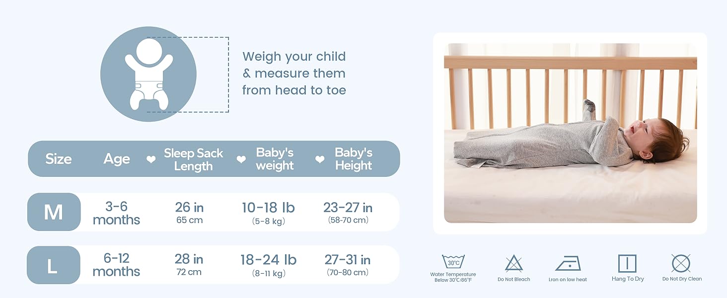 sleep sacks 3-6 6-12 months