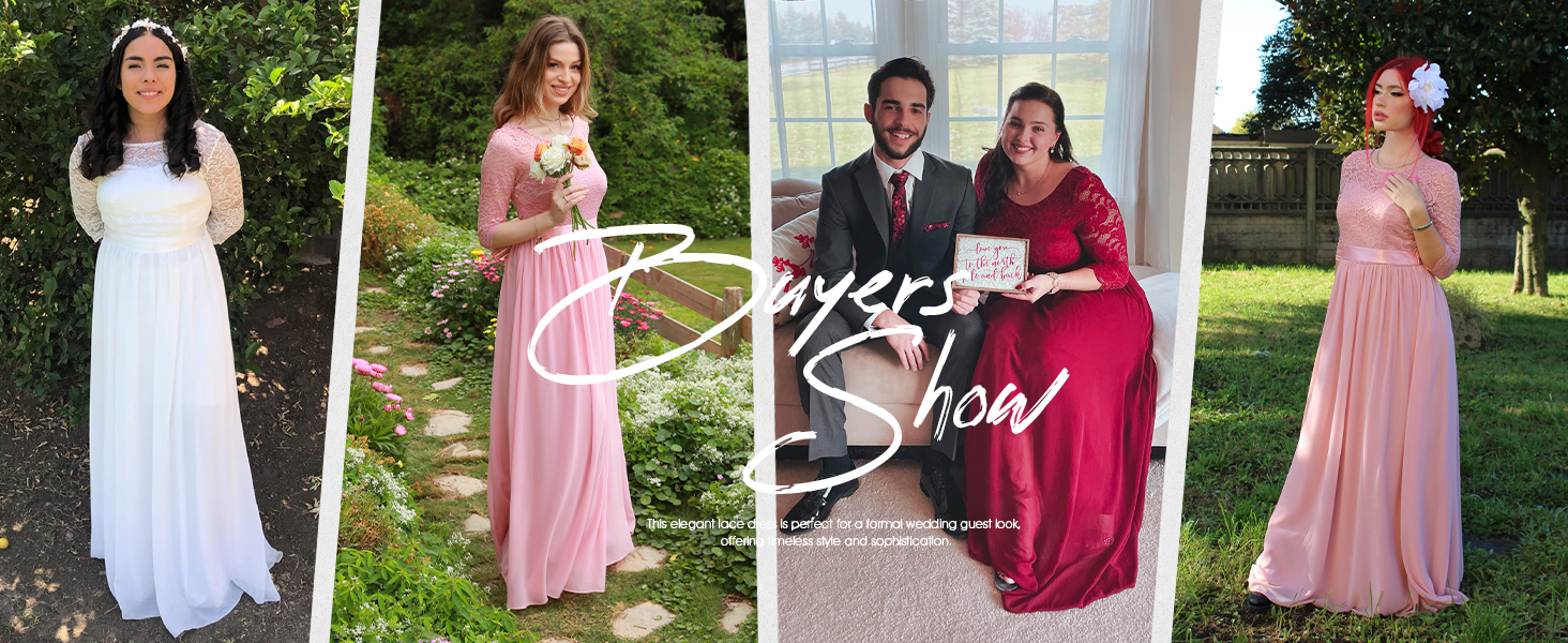 Women's Prom Dress Elegant Long Sleeve Formal Dresses Vintage Cocktail Party Maxi Dress