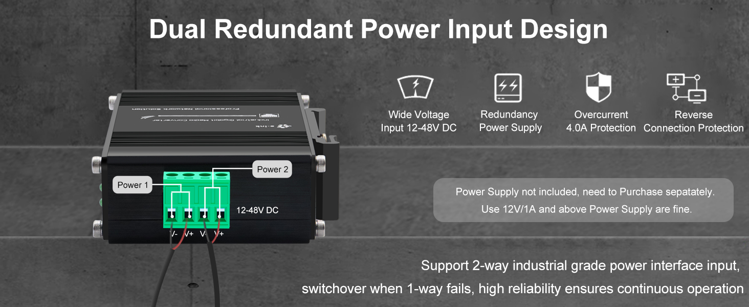 Ethernet Switch Din Rail Mount Outdoor Ethernet Switch, 8Gbps Switching Capacity Din Rail Wall Mount