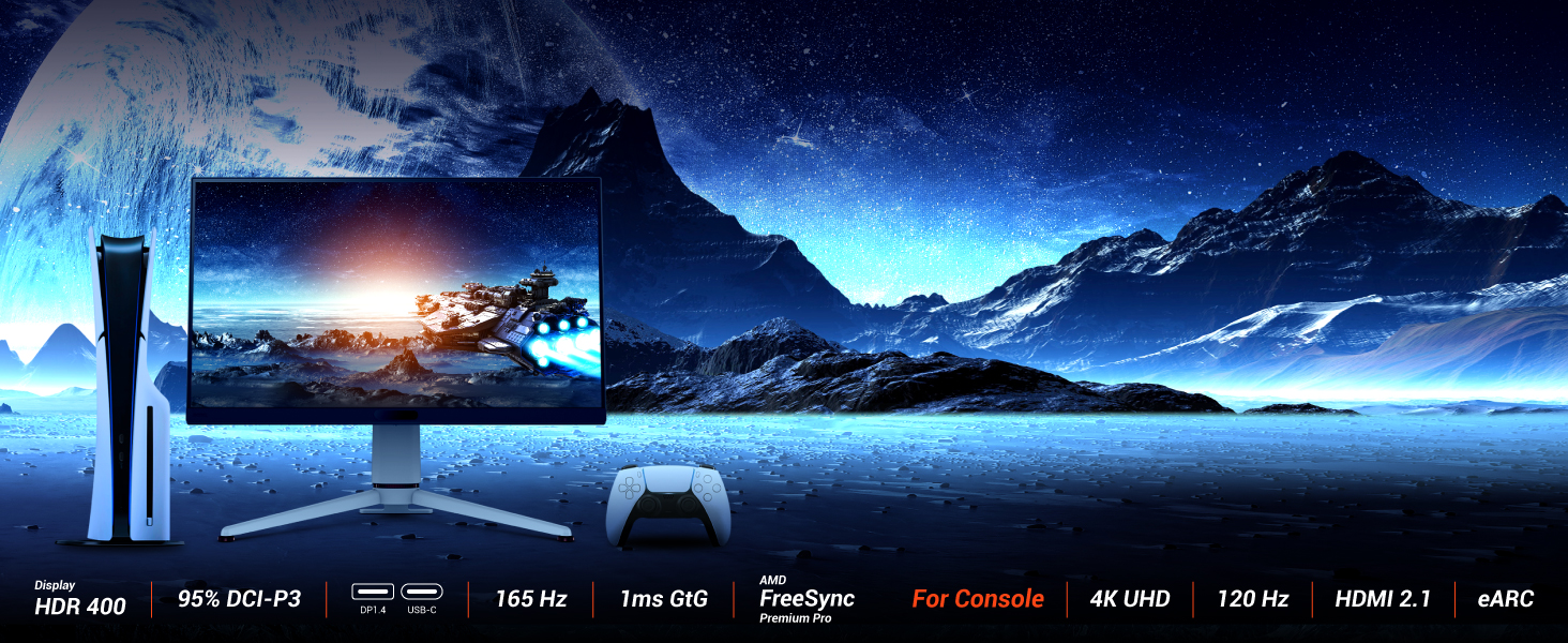 EX271U｜27” 4K UHD 165Hz MOBIUZ Gaming Monitor with AMD FreeSync Premium