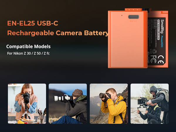 Amazon.com: SMALLRIG 1250mAh Replacement USB-C Battery for