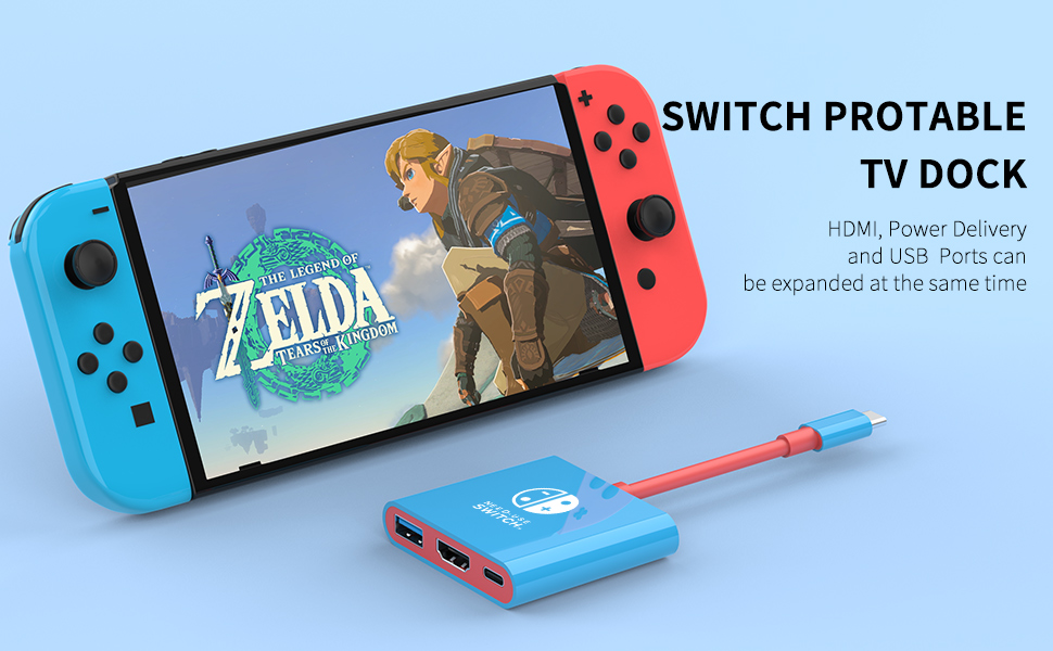 GOPALA Switch TV Dock, Replacement for Nintendo Switch Dock, 3in1