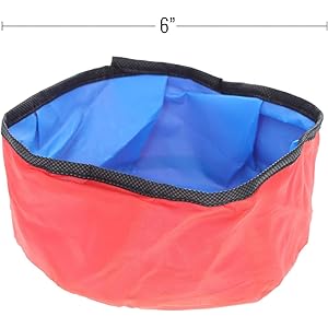 ASR Outdoor Folding Collapsible Pet Travel Food Bowl Dish dog cat hiking camping adventures