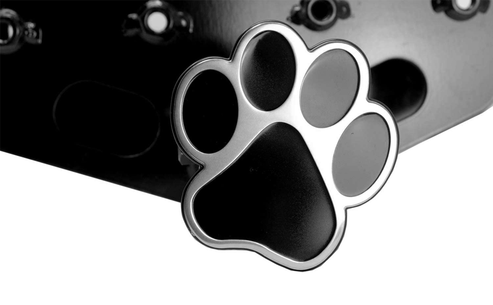 Dog Animal Paw Foot Emblem Metal Trailer Hitch Cover (Fit 2