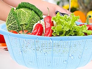 large plastic colander