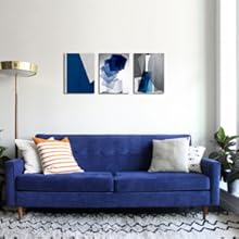 Blue Abstract Wall Art for Living Room