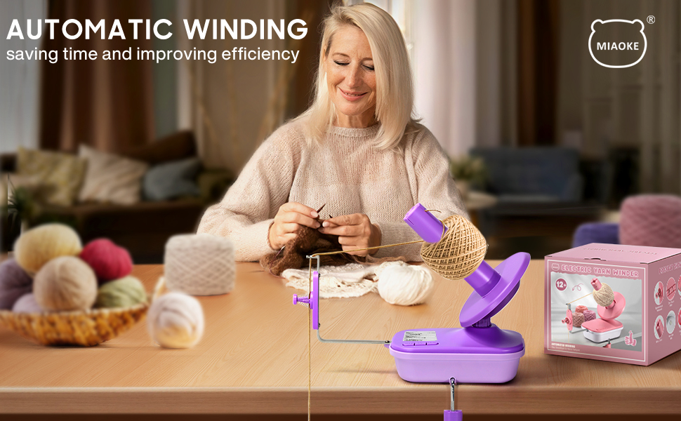 MIAOKE Electric Yarn Winder,High Speed Yarn Ball Winder