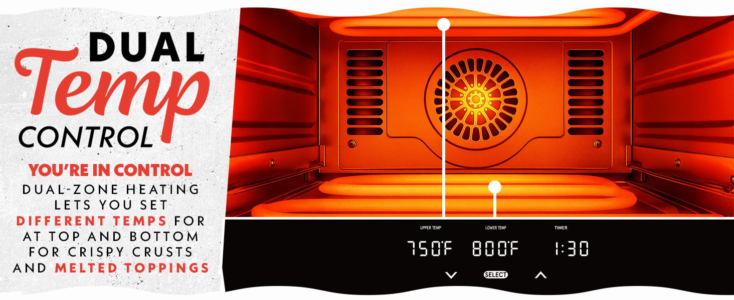 Dual Temperature Control Pizza Cooker
