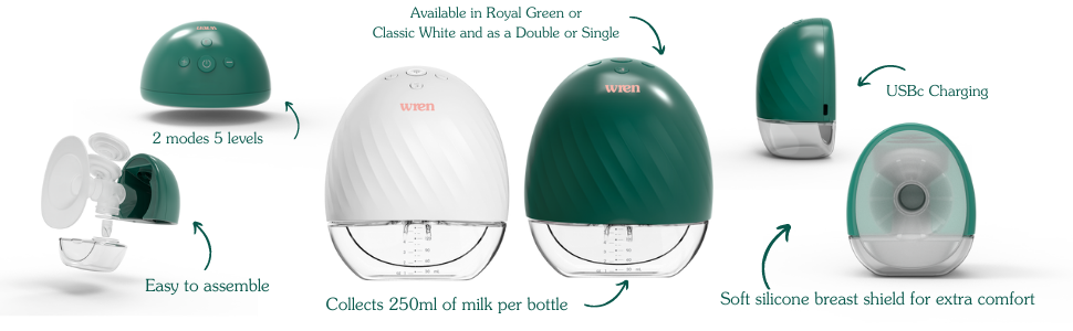 Details of wren breast pump with diagrams