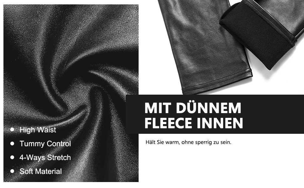 High Waist Lederhose