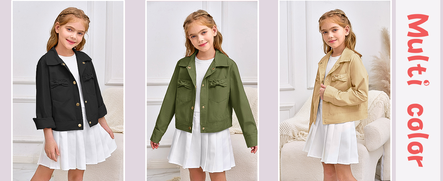 Chaquetas de botones para niñas