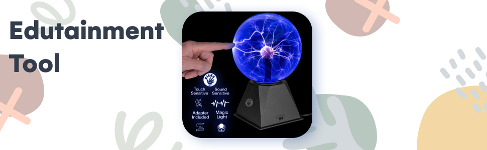 Kicko Orange Plasma Ball - 6 Inch - Nebula, Thunder Kicko Orange Plasma Ball - 6 Inch - Nebula, Thunder