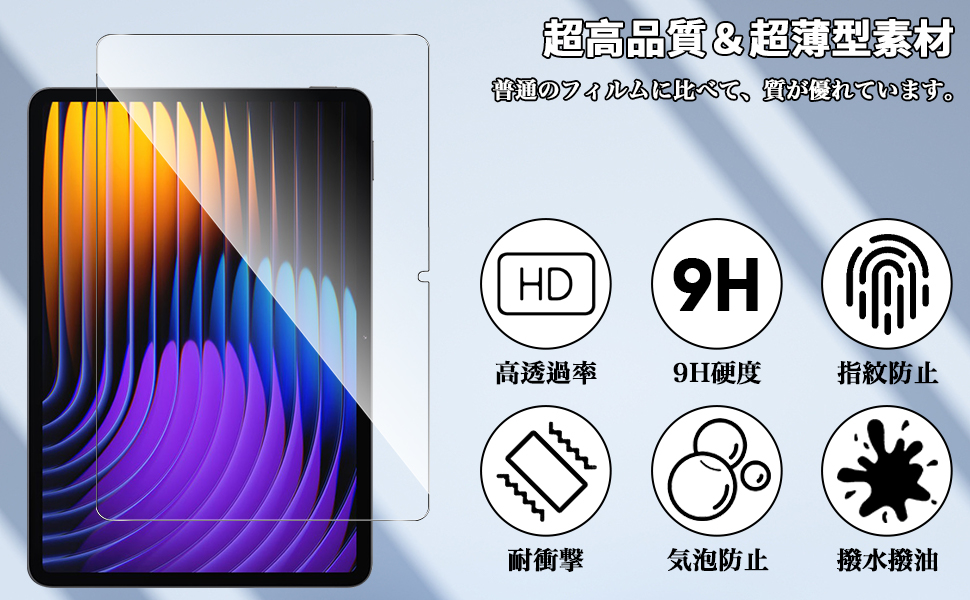 Amazon.co.jp: For Xiaomi Pad 7/7 Pro フィルム 強化ガラス 高