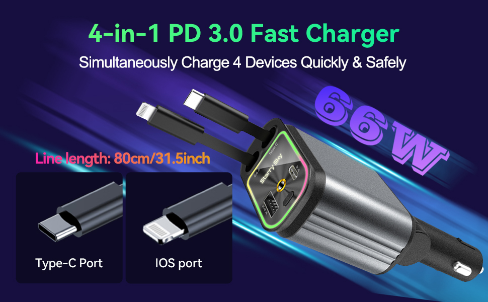 retractable car charger