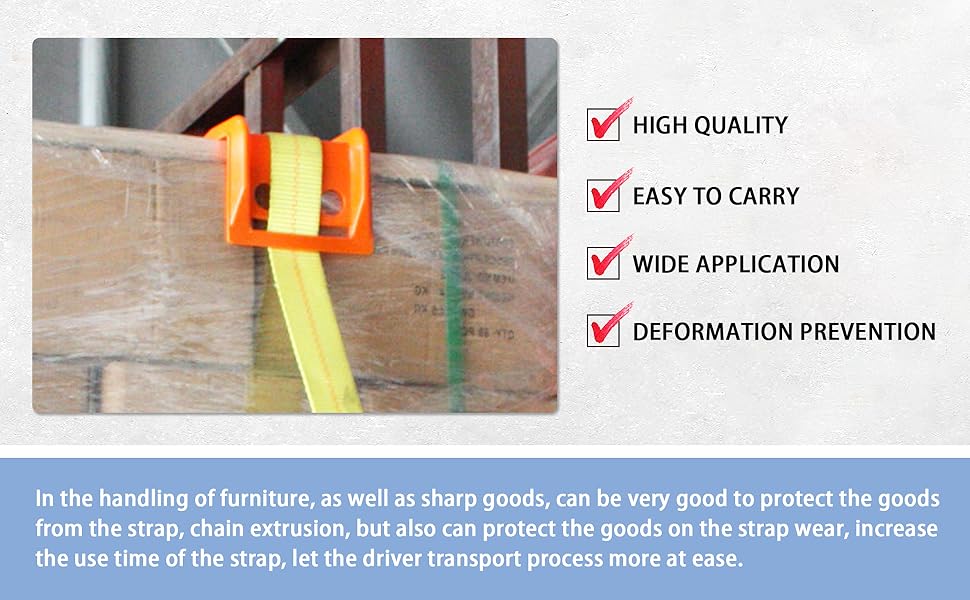 ENJ 20 Pack Flatbed Edge Protector, Edge Corner Tie Down Protector for Up to 4 Inch