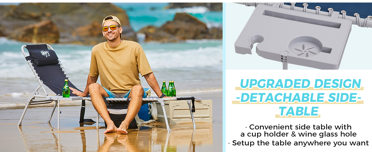 chaise lounge chair outdoor with side table