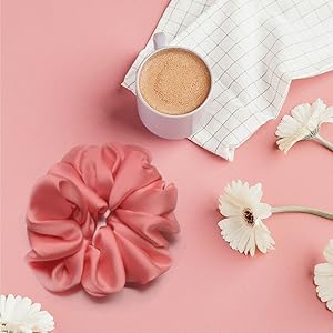 soft satin silk scrunchies