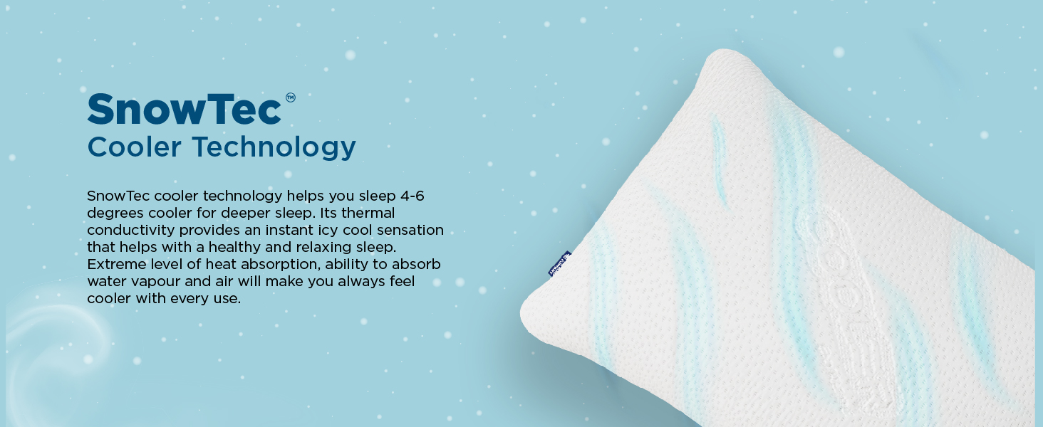 The Sleep Company SnowTec Adjustable Plush Pillow (Pack of 2