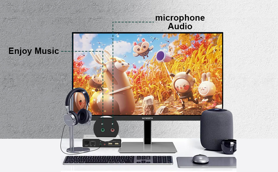 Dual Monitors HDMI KVM Switch 2 Computer, Supports EDID, 4K 60Hz HDMI