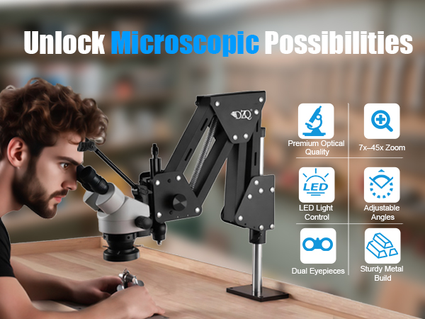 Amazon.com: DZQ Jewelry Microscope, 7X-45X Magnification