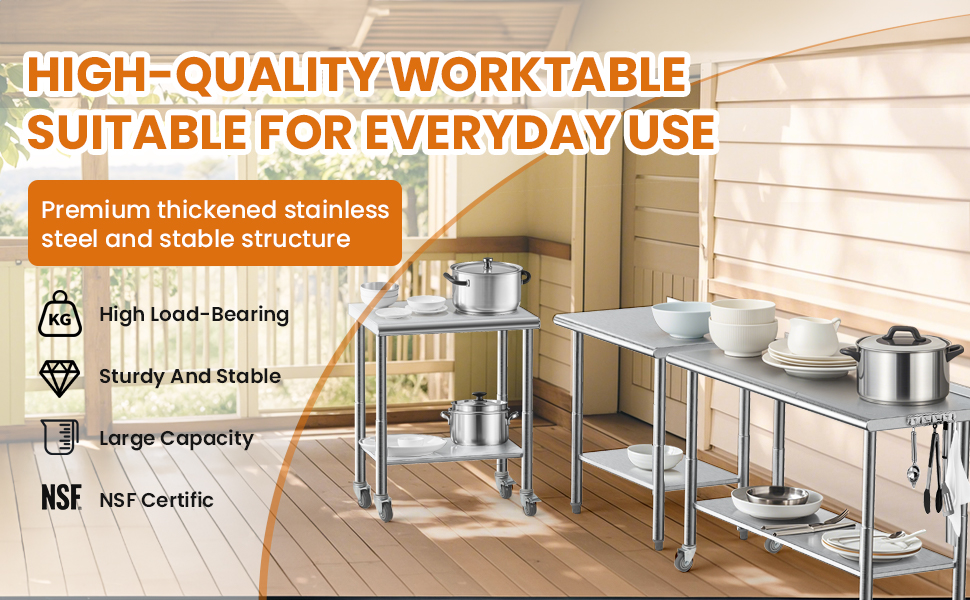 Stainless Steel Prep Table