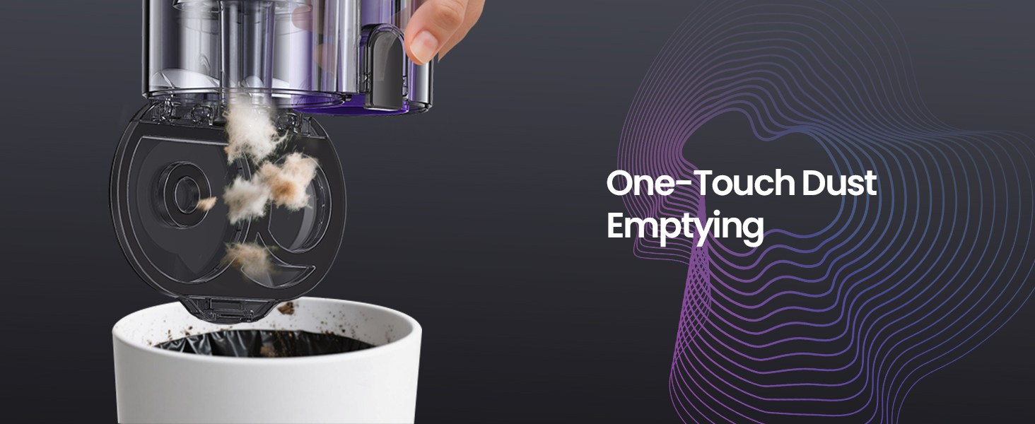 one-touch dust emptying