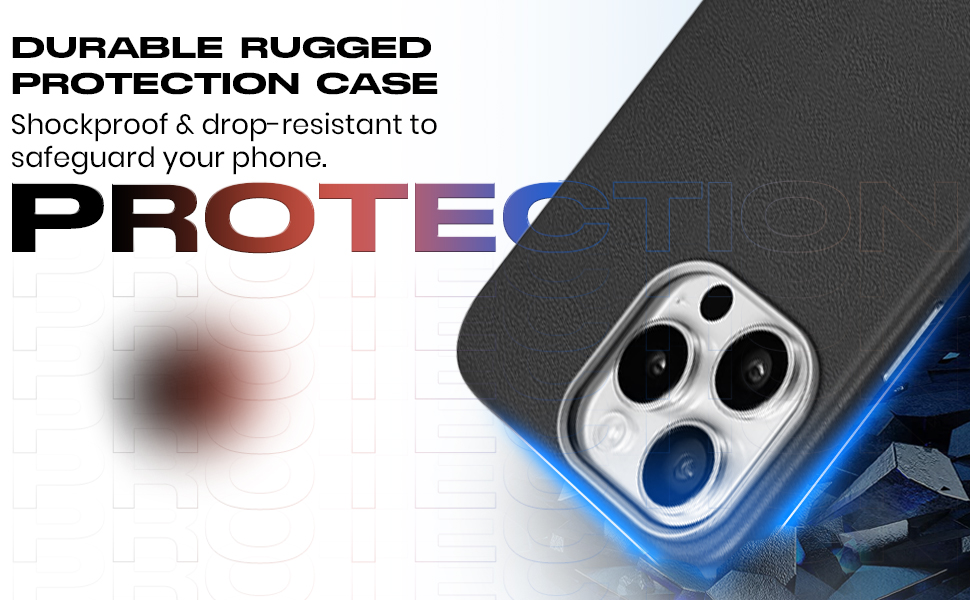 shockproof tpu drop protect full body cover stylish leather textured back side design