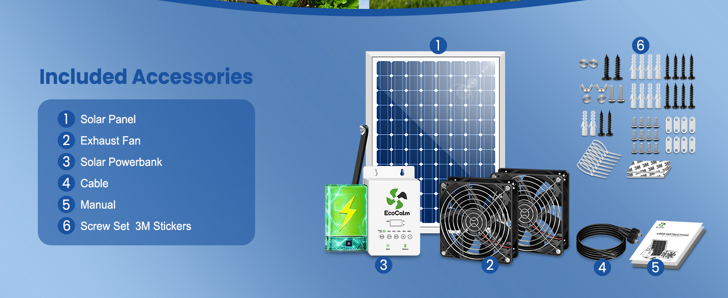ecoCalm Solar Exhaust Fan
