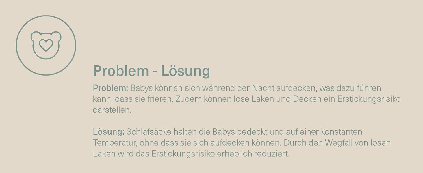 Einfacher Benutzeroberflächenbildschirm mit kreisförmigem Symbol mit Bärensymbol und deutschen Textüberschriften für den Abschnitt zur Problemlösung