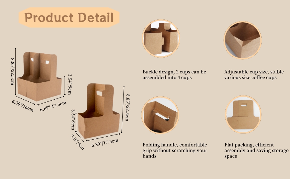 Kraft Drink Carrier With Handles Holds Up To 4 Cups Of 20 oz