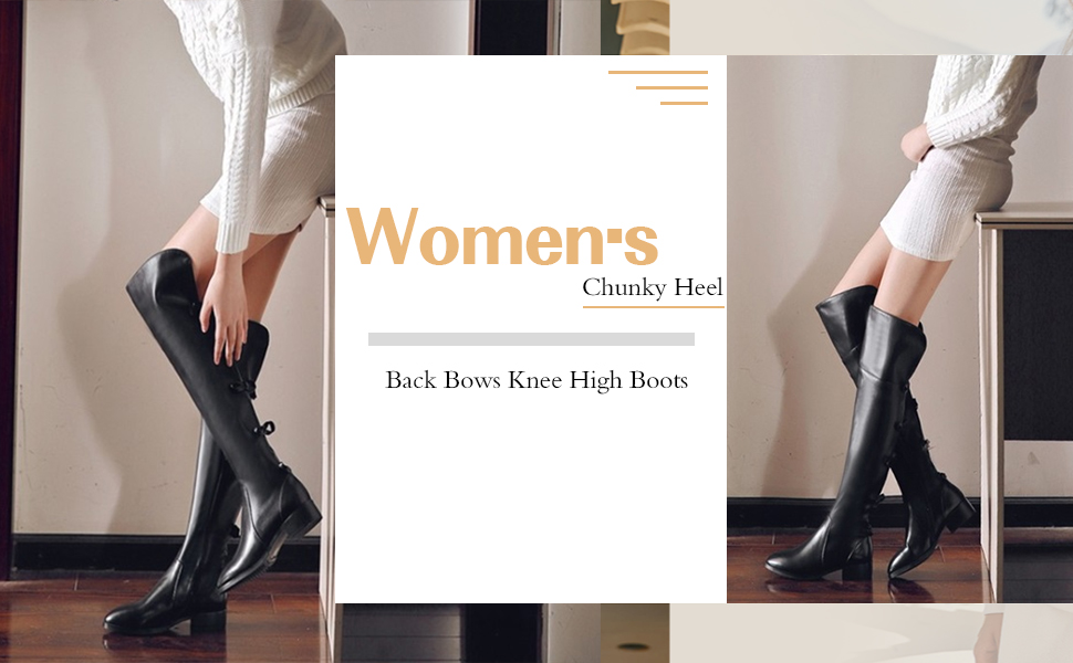 Amazon.com | XYD Women Over The Knee Thigh High Leather