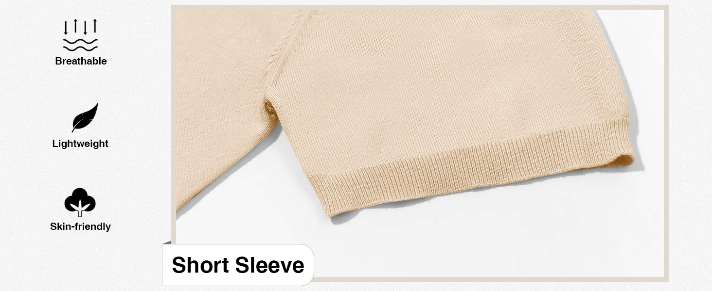 Men's V Neck Polo Shirts Short Sleeve Muscle Gym Knitted Golf Shirts Casual Slim Fit Tops