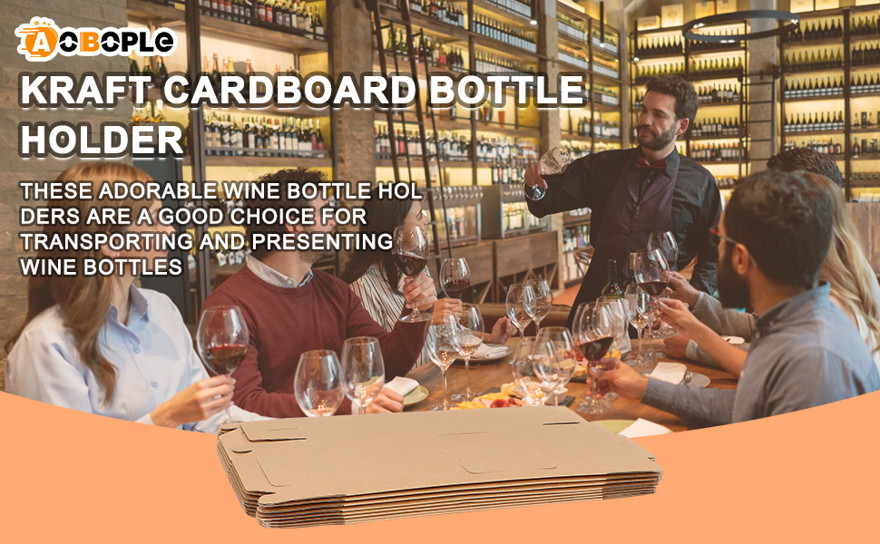 AOBOPLE Wine Gift Boxes 10 Packs Wine Shipping Box for 2