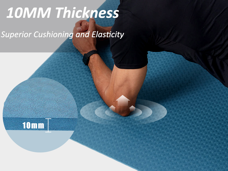 RYTMAT Large Exercise Mat 195×90cm Ecofriendly TPE 10mm Thick Yoga Mat