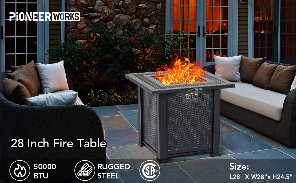 propane fire pit table