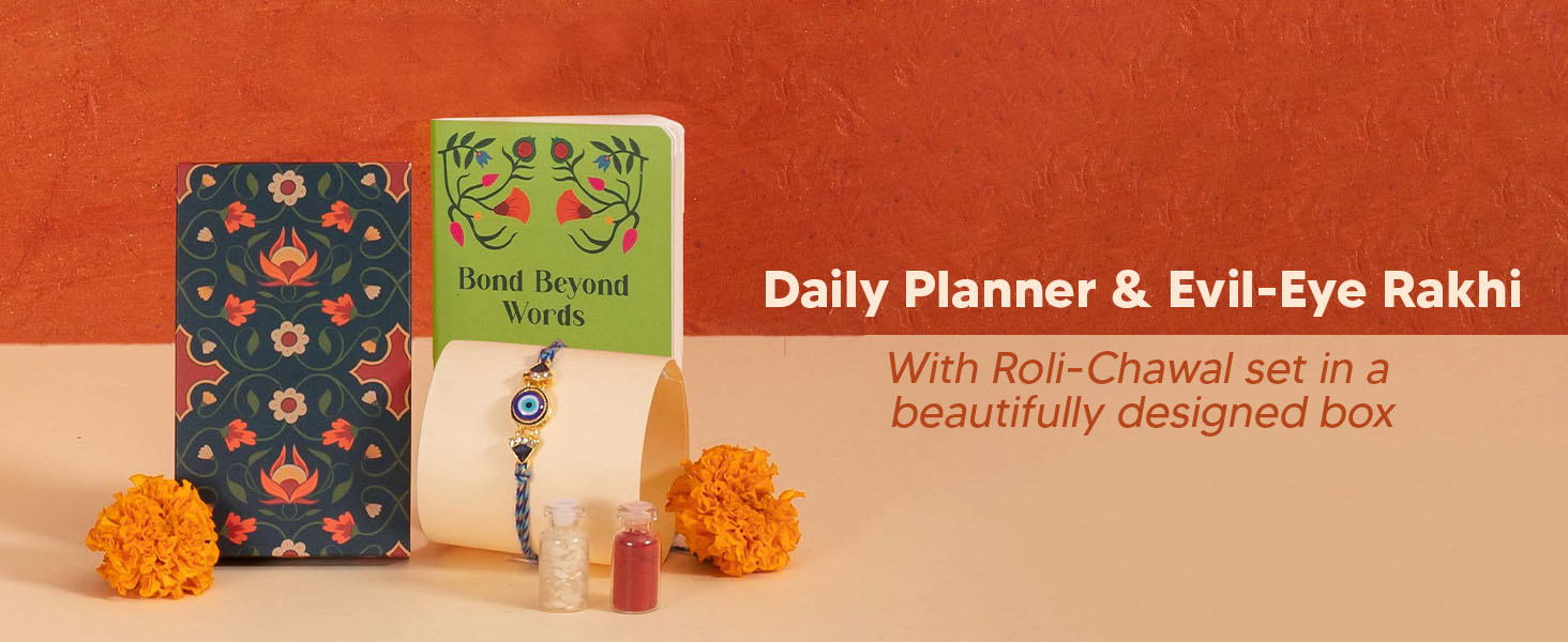 Evil-Eye Rakhi with Roli-Chawal and Daily Planner