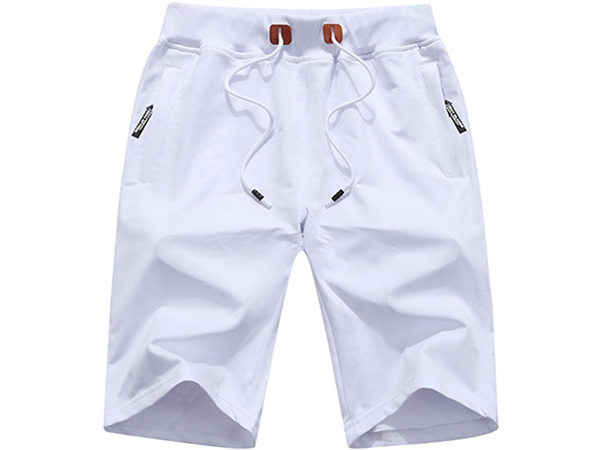 QPNGRP Mens Shorts Casual Drawstring Zipper Pockets Elastic