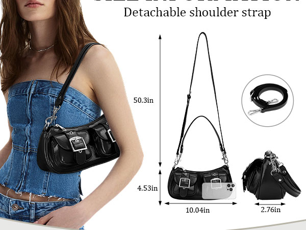 バッグ archive ETRO mini handbag y2k acubi Y2K Underarm Bag for Women - Trendy Star Decor Shoulder Bag