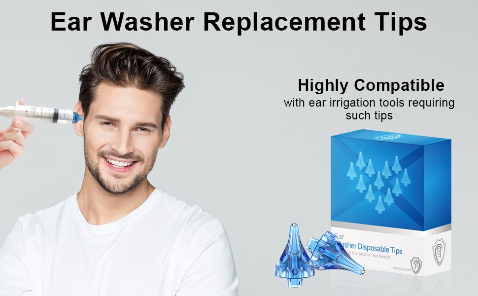 Ear Irrigation Tips, 12 Pcs Ear Flush Replacement Tips for