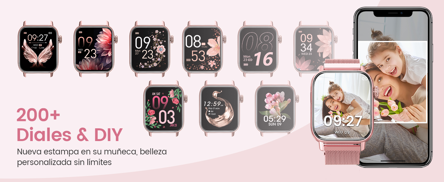 reloj inteligente mujer iphone